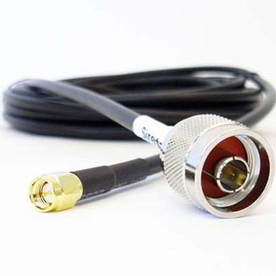 Siretta ASM Series Male N Type to Male SMA Coaxial Cable, 20m, LLC200A Coaxial, Terminated