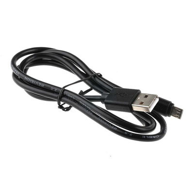 RS PRO Male USB A to Male Micro USB B USB Cable, 1m, USB 2.0