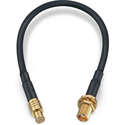 Wurth Elektronik Male MCX to Female MCX Coaxial Cable, 152.4mm, RG174 Coaxial, Terminated