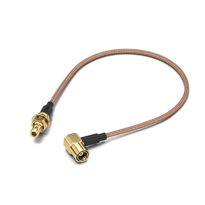 Wurth Elektronik WR-CXASY Series Male SMB to Female SMB Coaxial Cable, 152.4mm, RG178/U Coaxial, Terminated