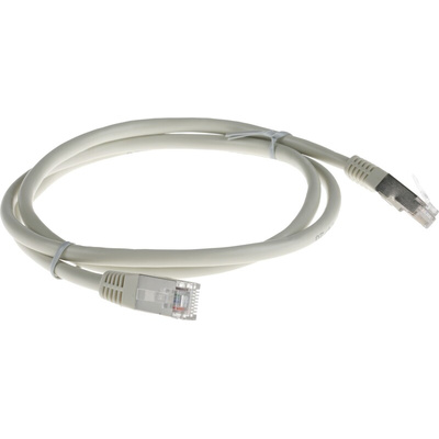 RS PRO Cat5 Male RJ45 to Male RJ45 Ethernet Cable, F/UTP, Grey PVC Sheath, 1m