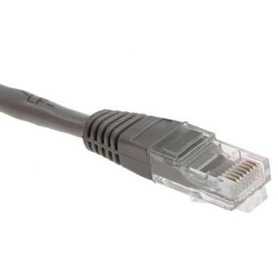 RS PRO Cat5e Male RJ45 to Male RJ45 Ethernet Cable, U/UTP, Grey PVC Sheath, 5m