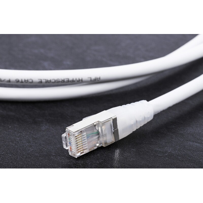 RS PRO Cat6a Male RJ45 to Male RJ45 Ethernet Cable, S/FTP, Grey LSZH Sheath, 5m