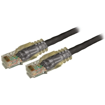 RS PRO Cat5e Male RJ45 to Male RJ45 Ethernet Cable, U/UTP, Black LSZH Sheath, 15m