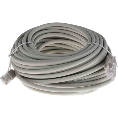 RS PRO Cat5e Male RJ45 to Male RJ45 Ethernet Cable, U/UTP, Grey LSZH Sheath, 15m