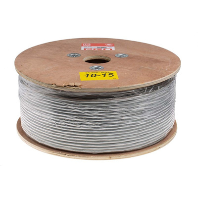 RS PRO Cat5e Ethernet Cable, S/UTP, Grey PVC Sheath, 305m