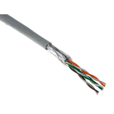 RS PRO Cat5e Ethernet Cable, S/UTP, Grey PVC Sheath, 305m