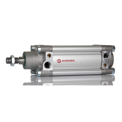 Norgren Pneumatic Piston Rod Cylinder - PRA/802063/M/160, 63mm Bore, 160mm Stroke, PRA/802000/M Series, Double Acting