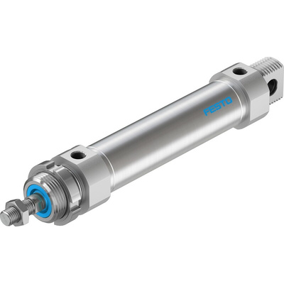 Festo Pneumatic Piston Rod Cylinder - 196024, 32mm Bore, 100mm Stroke, DSNU Series, Double Acting