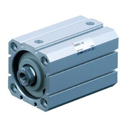 SMC Pneumatic Cylinder - 25mm Bore, 10mm Stroke, CD55 Series, Double Acting