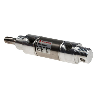 Norgren Pneumatic Roundline Cylinder - 20mm Bore, 10mm Stroke, RT/57200/M Series, Double Acting