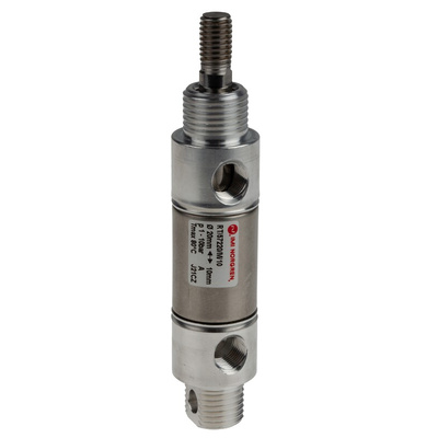 Norgren Pneumatic Roundline Cylinder - 20mm Bore, 10mm Stroke, RT/57200/M Series, Double Acting