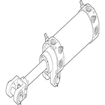 Festo Pneumatic Piston Rod Cylinder - 557908, 80mm Bore, 150mm Stroke, DW Series, Double Acting