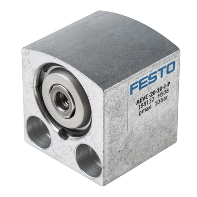 Festo Pneumatic Cylinder - 188132, 20mm Bore, 10mm Stroke, AEVC Series, Single Acting