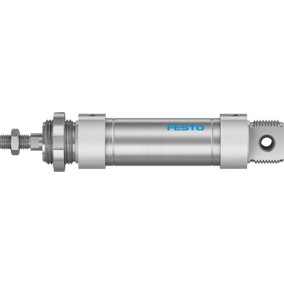 Festo Pneumatic Roundline Cylinder - 196022, 32mm Bore, 50mm Stroke, DSNU Series, Double Acting