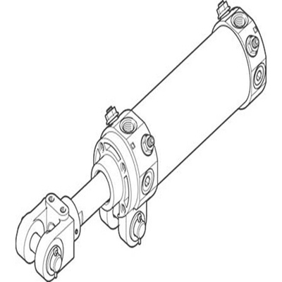Festo Pneumatic Piston Rod Cylinder - 565764, 50mm Bore, 100mm Stroke, DW Series, Double Acting