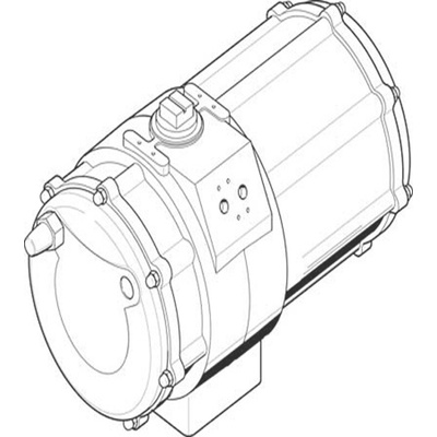 Festo DAPS Series 8.4 bar Single Action Rotary Actuator, 90° Rotary Angle