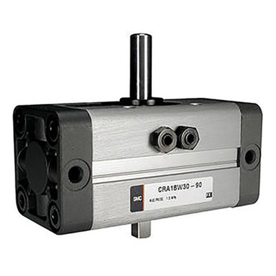 SMC NCRB1 Series 0.23 MPa Double Action Pneumatic Rotary Actuator, 180° Rotary Angle, 30mm Bore