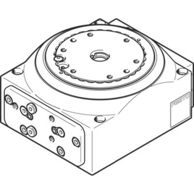 Festo DHTG-65-4-A Series Double Action Pneumatic Rotary Actuator, <= 0.03° Rotary Angle