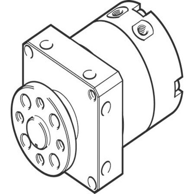 Festo Shock Absorber Series 8 bar Double Action Pneumatic Rotary Actuator, 180° Rotary Angle, 10mm Bore