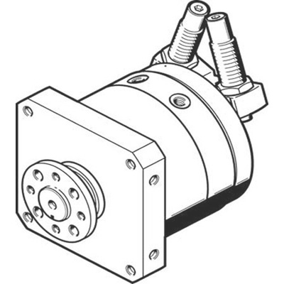 Festo Shock Absorber Series 10 bar Double Action Pneumatic Rotary Actuator, 246° Rotary Angle, 16mm Bore