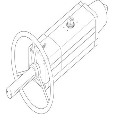 Festo DAPS Series 8.4 bar Single Action Rotary Actuator, 90° Rotary Angle