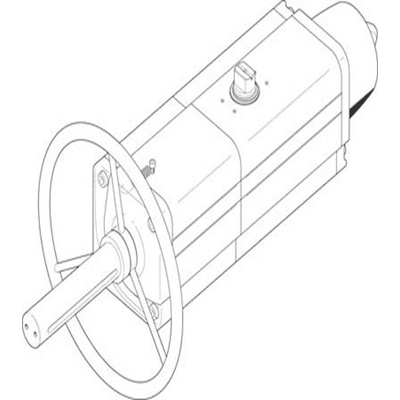 Festo DAPS Series 8.4 bar Single Action Rotary Actuator, 90° Rotary Angle