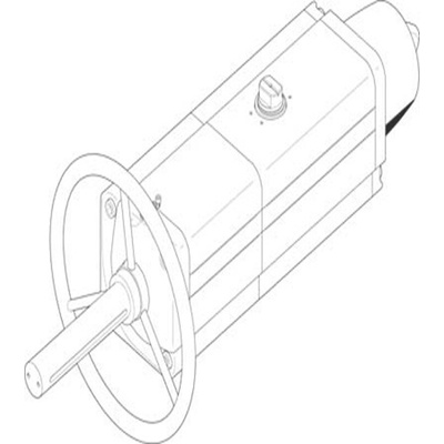 Festo DAPS Series 8.4 bar Single Action Rotary Actuator, 90° Rotary Angle