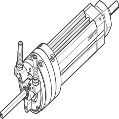 Festo DSL Series 8 bar Double Action Pneumatic Rotary Actuator, 246° Rotary Angle, 25mm Bore