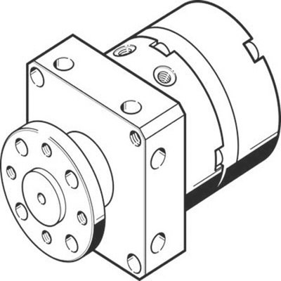 Festo DSM Series 8 bar Double Action Pneumatic Rotary Actuator, 180° Rotary Angle, 8mm Bore