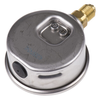 WIKA G 1/4 Analogue Pressure Gauge 40bar Bottom Entry, 9626926, 0bar min.