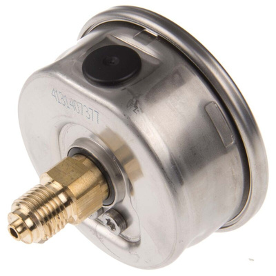 WIKA G 1/4 Analogue Pressure Gauge 40bar Back Entry, 9314197, 0bar min.
