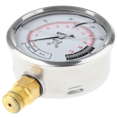 Enerpac Analogue Pressure Gauge 700bar Bottom Entry, GF20B, UKAS, 0bar min.