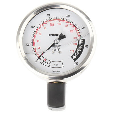 Enerpac Analogue Pressure Gauge 700bar Bottom Entry, GF20B, UKAS, 0bar min.