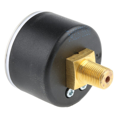 WIKA Analogue Pressure Gauge 1.6bar Back Entry, 7833462, UKAS, 0bar min.