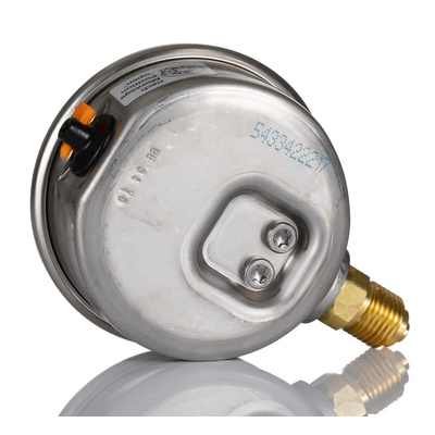 RS PRO G 1/4 Analogue Pressure Gauge 10bar Bottom Entry, 0bar min.