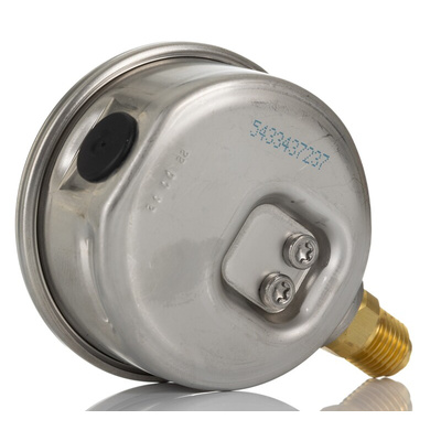 RS PRO G 1/4 Analogue Pressure Gauge 25bar Bottom Entry, 0bar min.