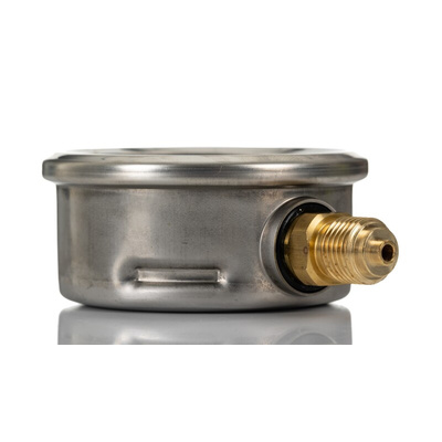 RS PRO G 1/4 Analogue Pressure Gauge 250bar Bottom Entry, 0bar min.
