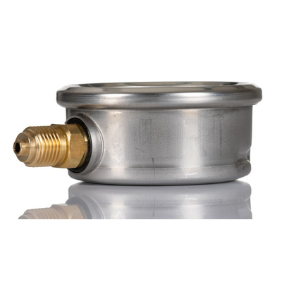 RS PRO G 1/4 Analogue Pressure Gauge 400bar Bottom Entry, 0bar min.