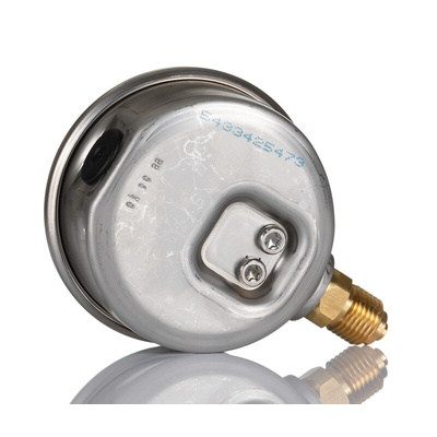 RS PRO G 1/4 Analogue Pressure Gauge 400bar Bottom Entry, 0bar min.