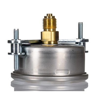 RS PRO G 1/4 Analogue Pressure Gauge 400bar Back Entry, 0bar min.