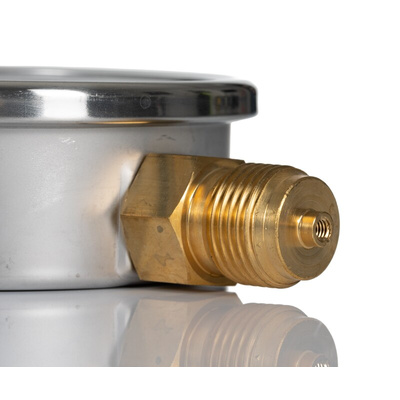 RS PRO BSP 1/2in Analogue Pressure Gauge 200psi Bottom Entry, 0psi min.