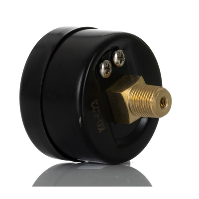RS PRO BSP 1/8in Analogue Vacuum Gauge 0bar Back Entry, -1bar min.