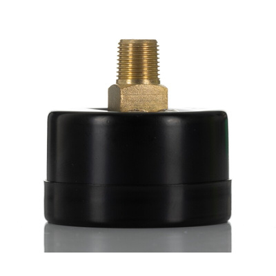 RS PRO BSP 1/8in Analogue Vacuum Gauge 0bar Back Entry, -1bar min.