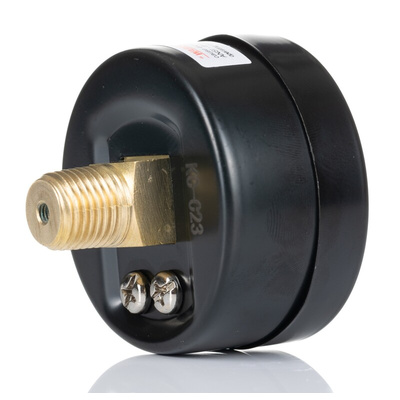 RS PRO BSP 1/4 Analogue Vacuum Gauge 0bar Back Entry, -1bar min.