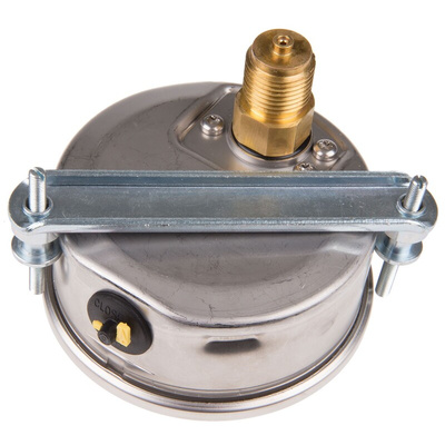 WIKA Analogue Pressure Gauge 100bar Back Entry, 7656072, 0bar min.
