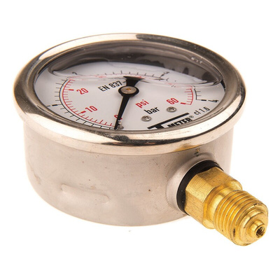 Sferaco G 1/4 Analogue Pressure Gauge 4bar Bottom Entry, 1613004, 0bar min.