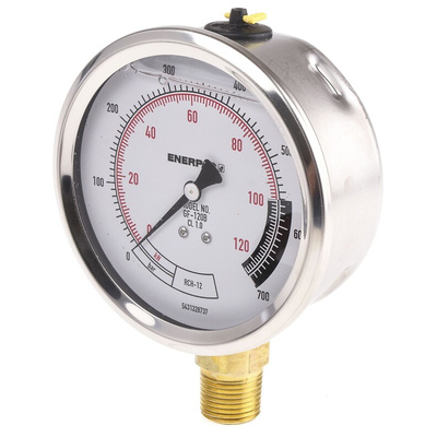 Enerpac Analogue Pressure Gauge 700bar Bottom Entry, GF120B, 0bar min.