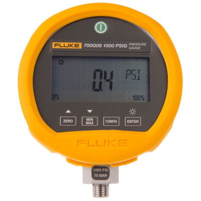 Fluke G 1/4 Digital Pressure Gauge 69bar Bottom Entry, Fluke-700G08, RS232, -0.97bar min.