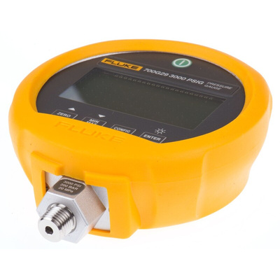 Fluke G 1/4 Digital Pressure Gauge 200bar Bottom Entry, Fluke-700G29, RS232, -0.97bar min.